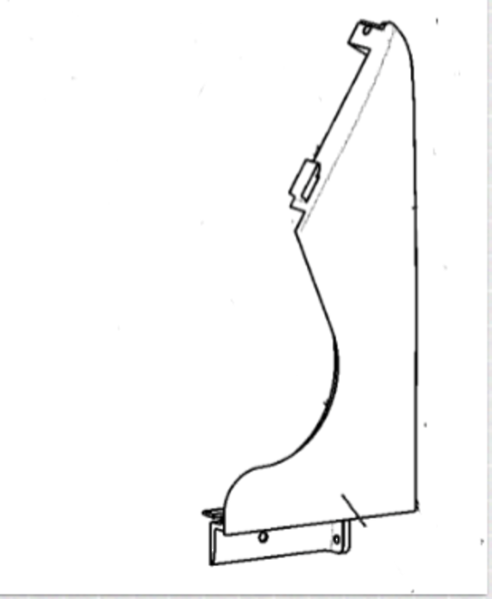 Westinghouse Simpson Stove power point Panel Right Side 62H636W*39, 62H682W*39, 62H682W*40,